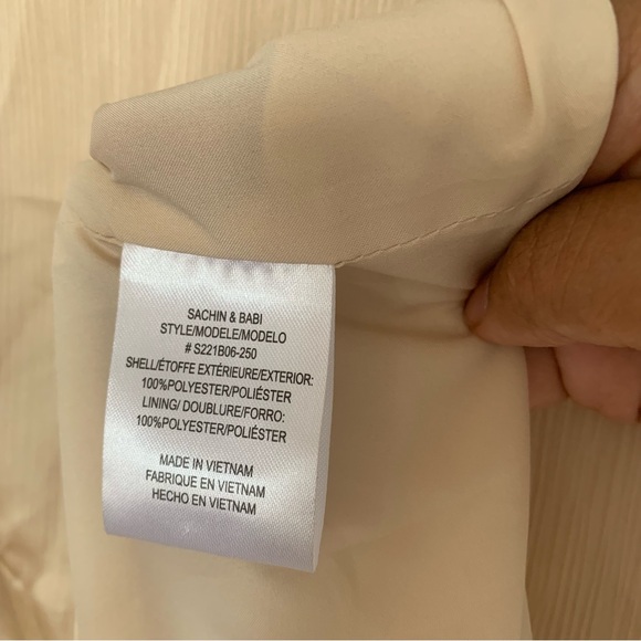SACHIN & BABI Chelsea Bow Gown Champagne size 8 NWT - Picture 12 of 14